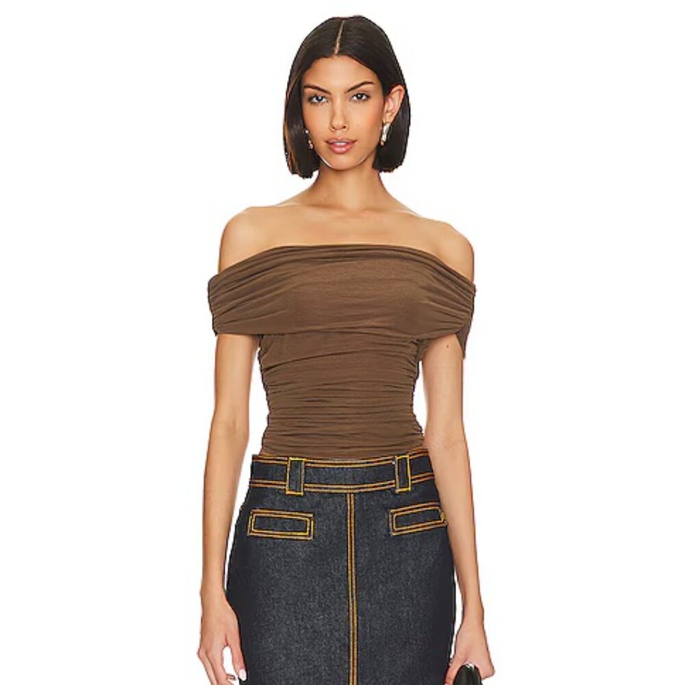 Elena Tube Top in Dusty Olive Green- LPA (from Revolve)